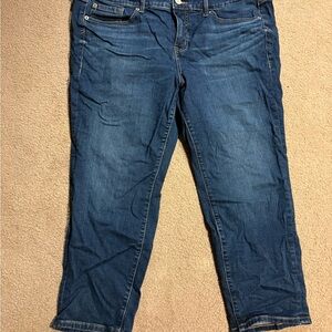 Torrid Perfect Boyfriend Ankle Vintage Stretch Size 18XS Medium Dark Wash A1